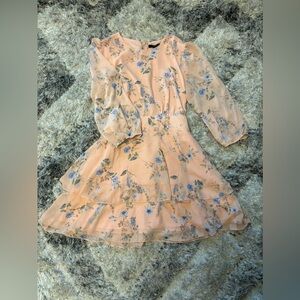 Forever 21 Peach Floral Kids Dress